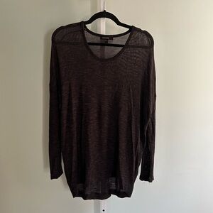 Weavers Dark Gray Sheer Lightweight Sweater